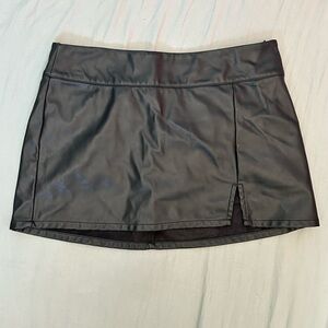 Wild Fable Black Faux Leather Mini Skirt